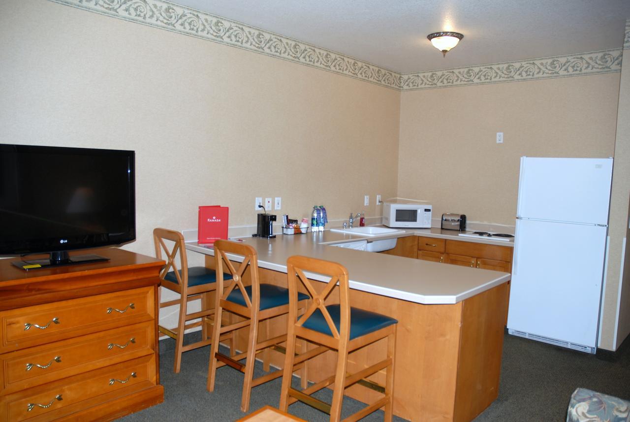 Ramada By Wyndham Olympia Hotel Room photo A typical kitchen in a typical hotel room